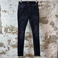 Amiri MX1 Cracked Pink Black Denim Jeans Sz 29