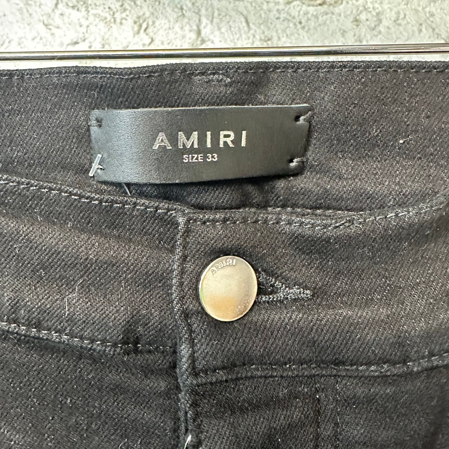 Amiri MX1 Multicolor Paisley Black Denim Jeans Sz 33