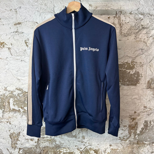 Palm Angels Navy Beige Track Jacket Sz M