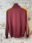 Palm Angels Maroon Yellow Stripe Track Jacket Sz L