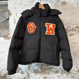 Off White Orange OW Patch Black Jacket Sz S