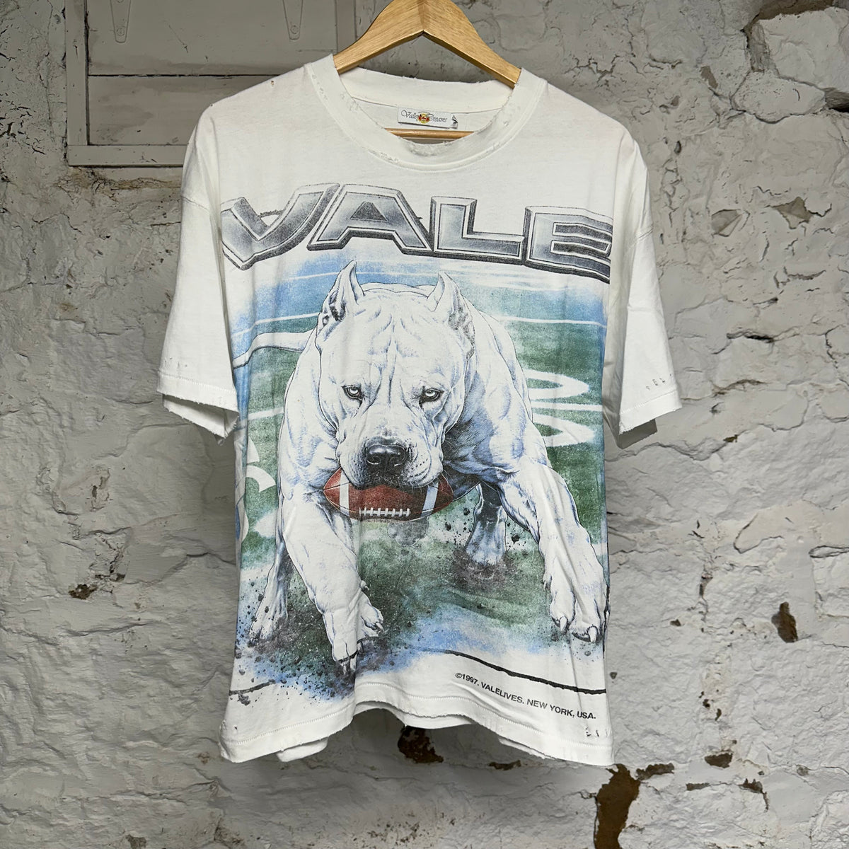 Vale White Cane T-Shirt Sz M