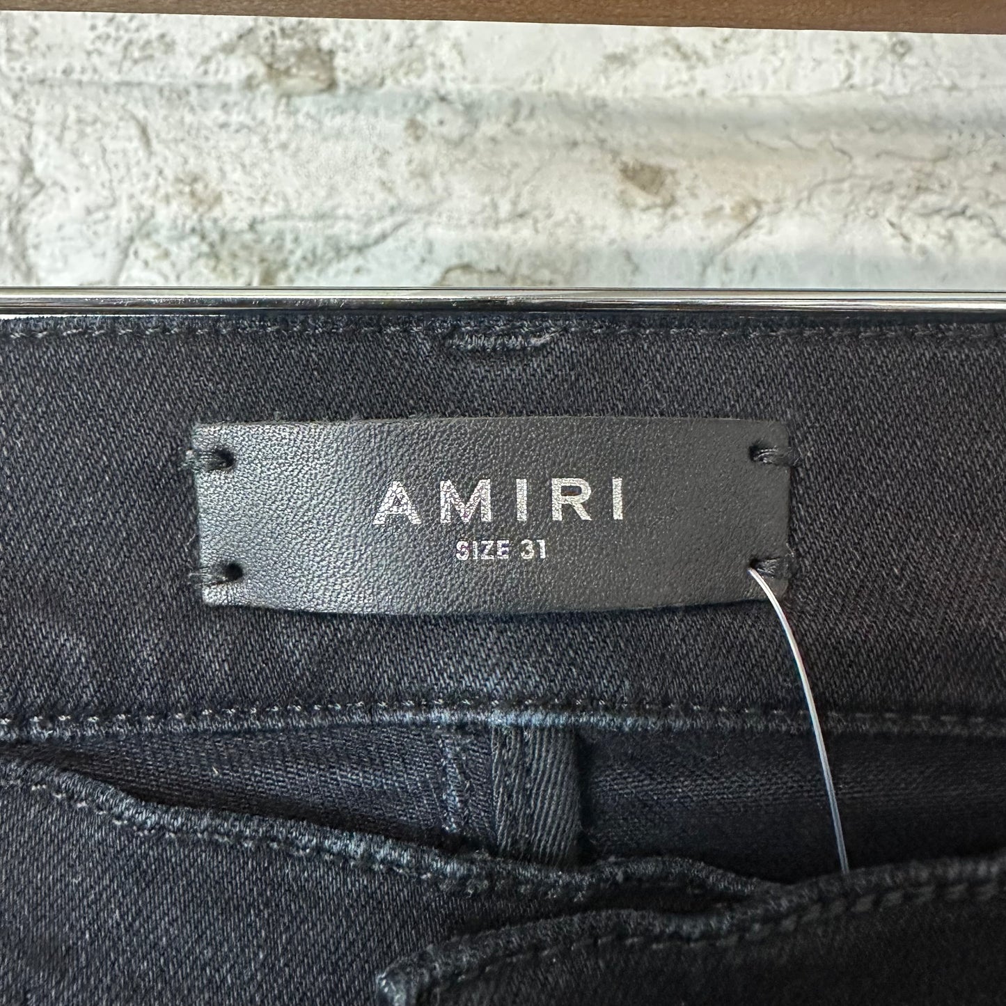 Amiri MX1 Red Tie Dye Black Denim Jeans Sz 31