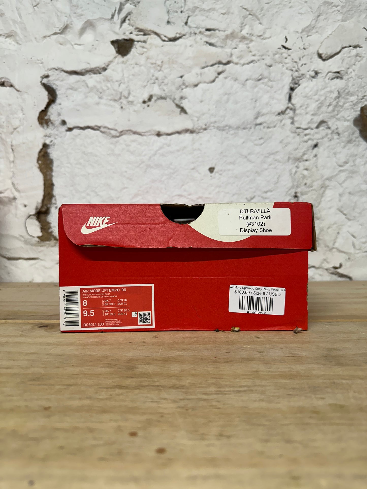 Air More Uptempo Copy Paste White Sz 8