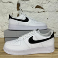 Nike Air Force 1 Low 07 Black Pebbled Swoosh Sz 11.5 DS