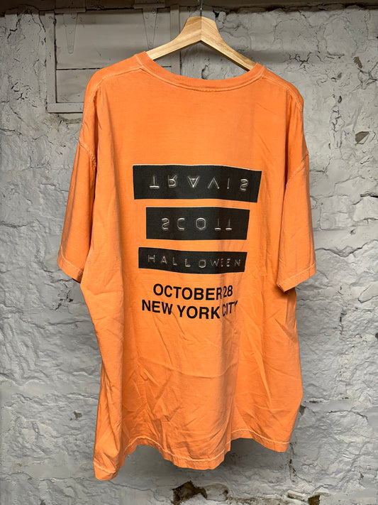 Travis Scott Texas Chainsaw Orange T-Shirt Sz XXL