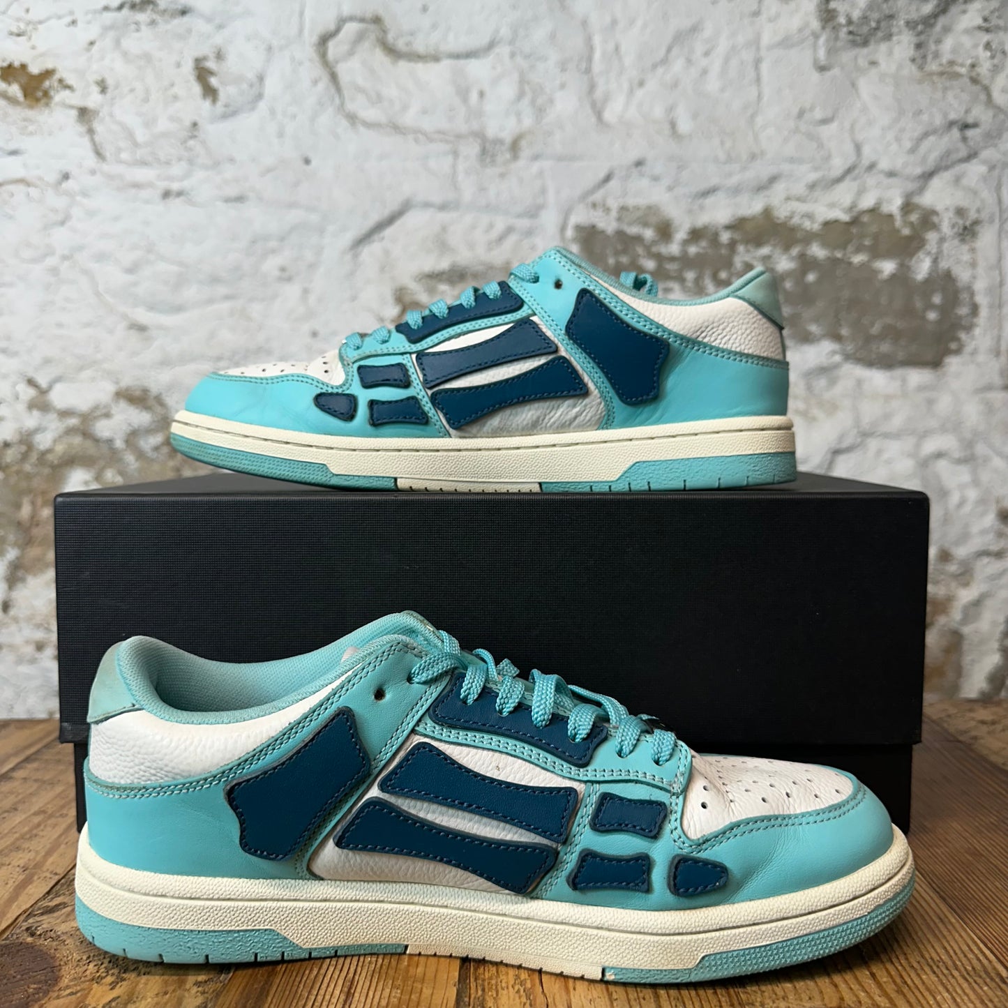 Amiri Slate Blue Skeleton Blue White Sneaker Sz 8 (41)