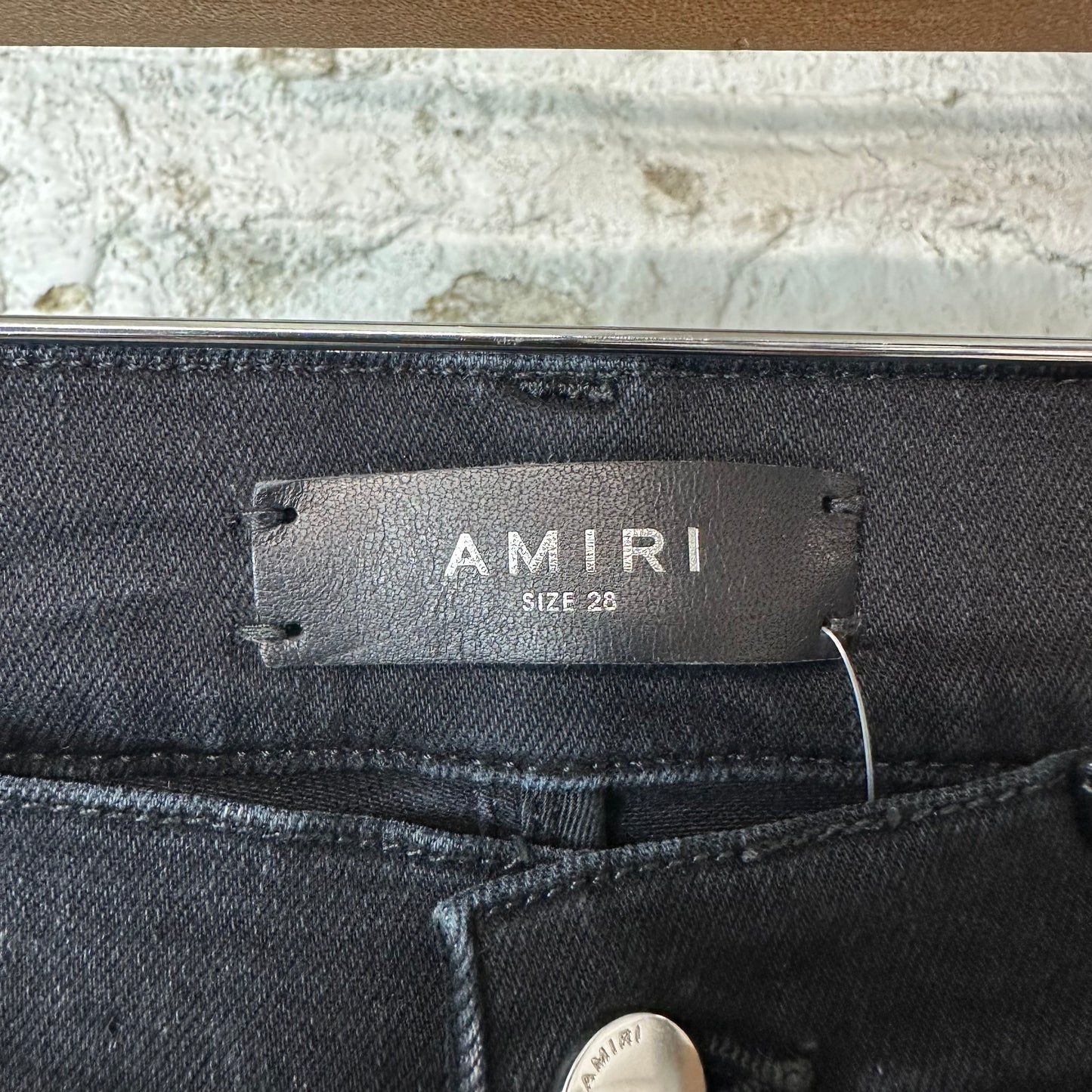 Amiri MX1 Red Tie Dye Black Denim Jeans Sz 28