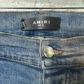 Amiri Paint Splatter Flare Blue Denim Jeans Sz 32
