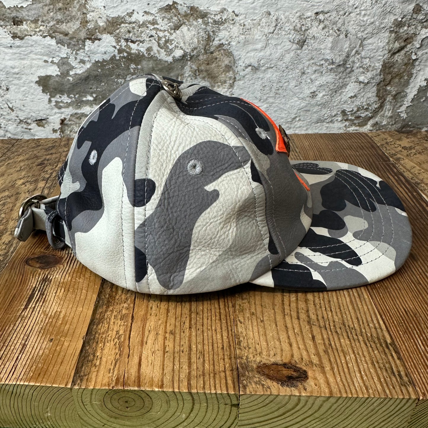 Chrome Hearts Snow Camo Leather Star Gunslinger Hat