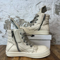 Rick Owens High Geobasket Jumbo Lace Milk Sneaker Sz 10.5 (43.5)