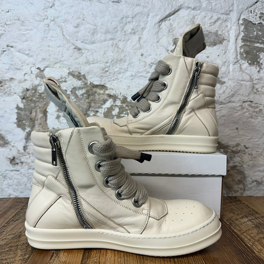 Rick Owens High Geobasket Jumbo Lace Milk Sneaker Sz 10.5 (43.5)