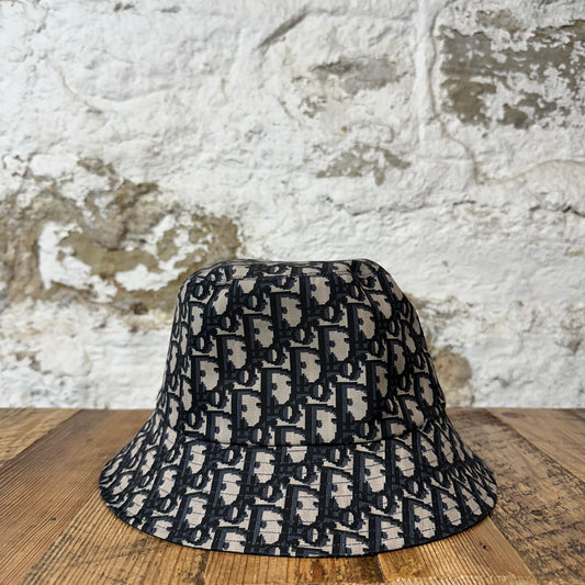 Dior Reversible Navy Monogram Bucket Hat