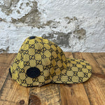 Gucci Yellow Monogram Hat Sz M