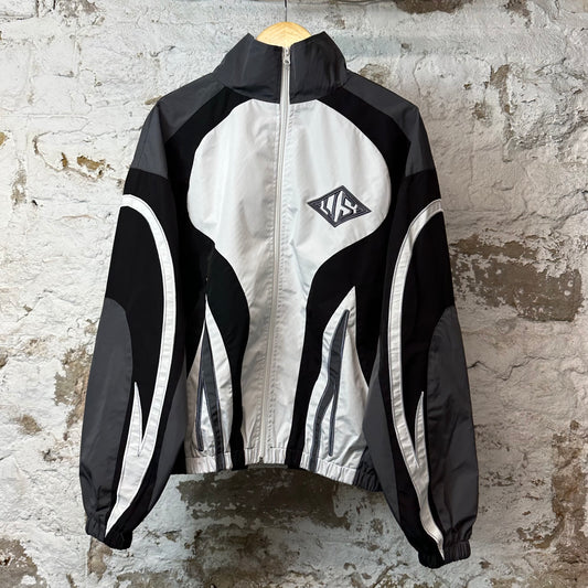 Vale Black White Gray Track Jacket Sz S