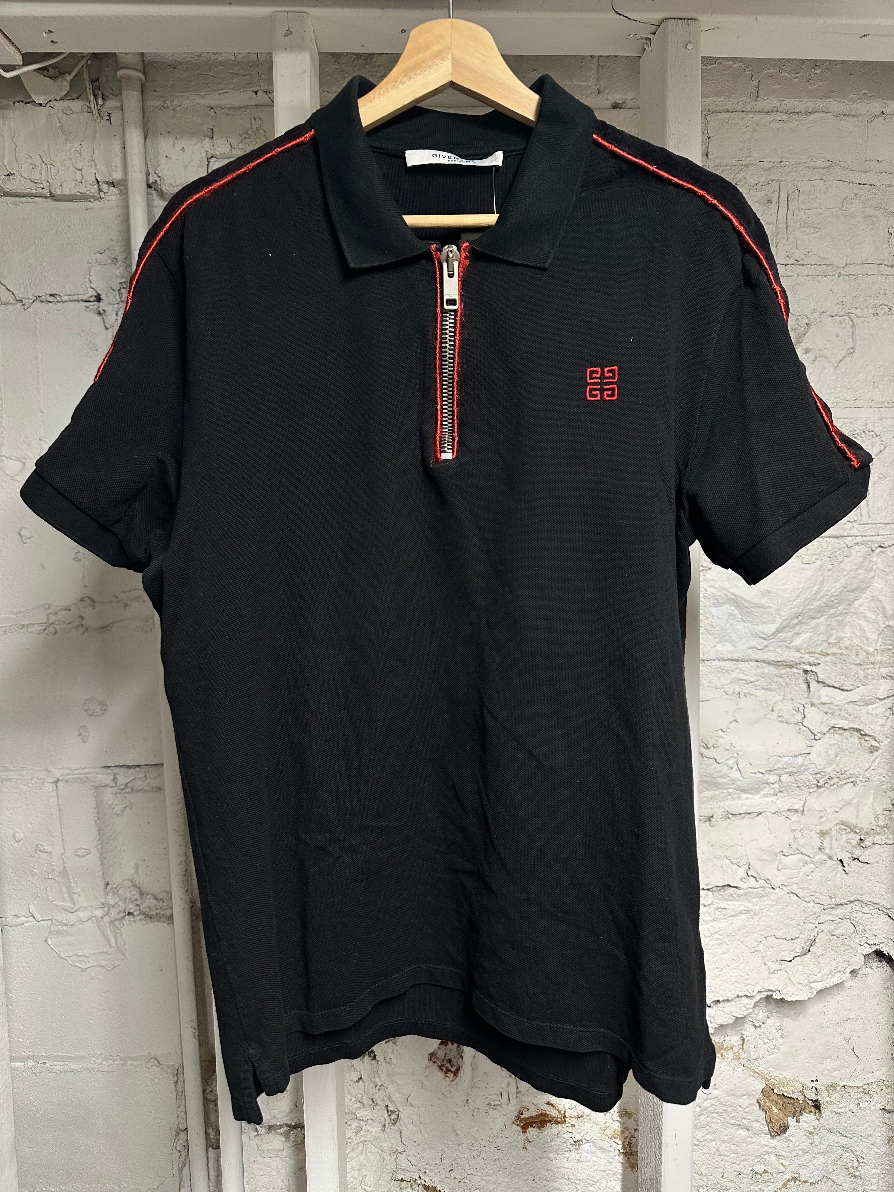 Givenchy Black Zip Polo Sz XXL (Fits L)