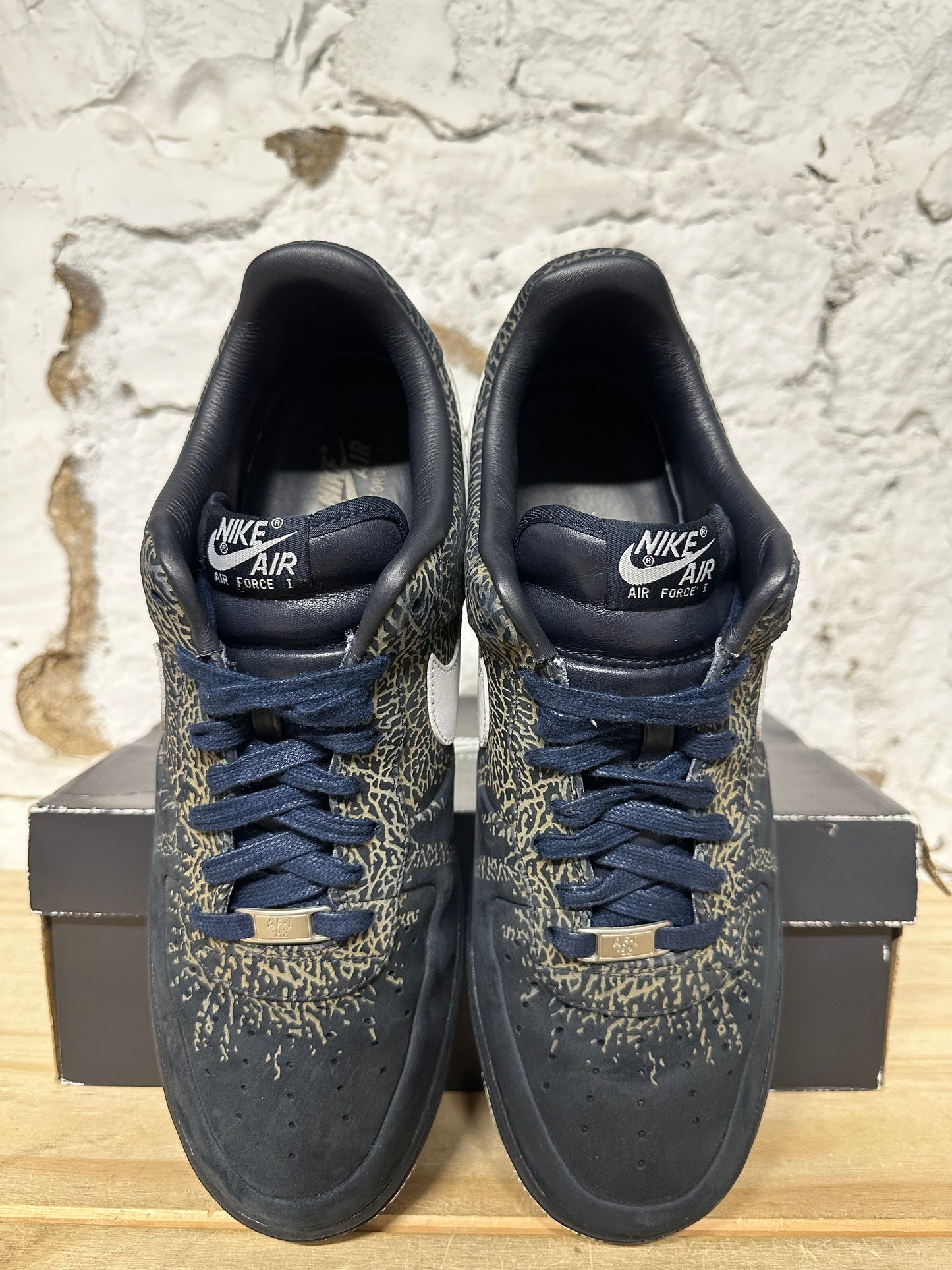 Nike Air Force 1 Low Elephant Print Dark Obsidian Sz 11