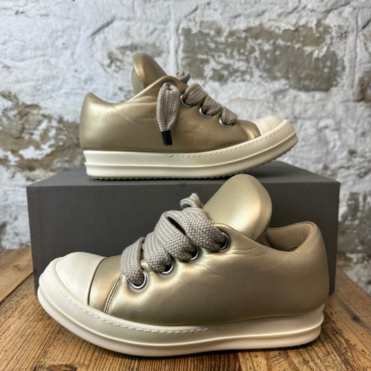 Rick Owens Jumbo Lace Puffer Gold Milk Sneaker Sz 7.5 (40.5)