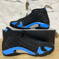 Air Jordan 14 Black University Blue Sz 8.5