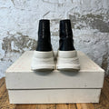 Alexander McQueen High Black Leather White Tread Boot Sz 7.5 (40.5)