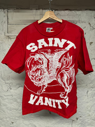 Saint Vanity Red White T-Shirt Sz S