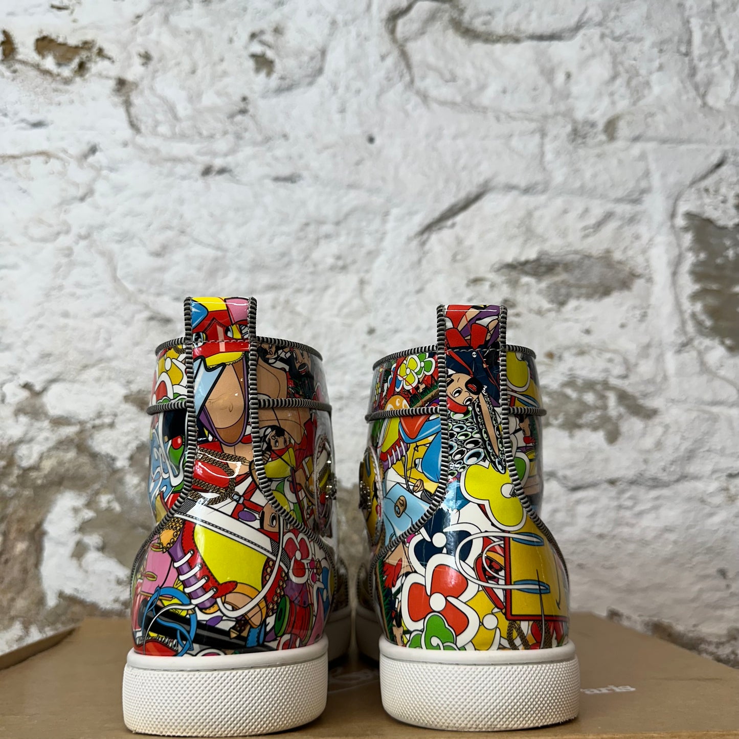 Christian Louboutin High Multicolor Pattern Sneaker Sz 9 (42)