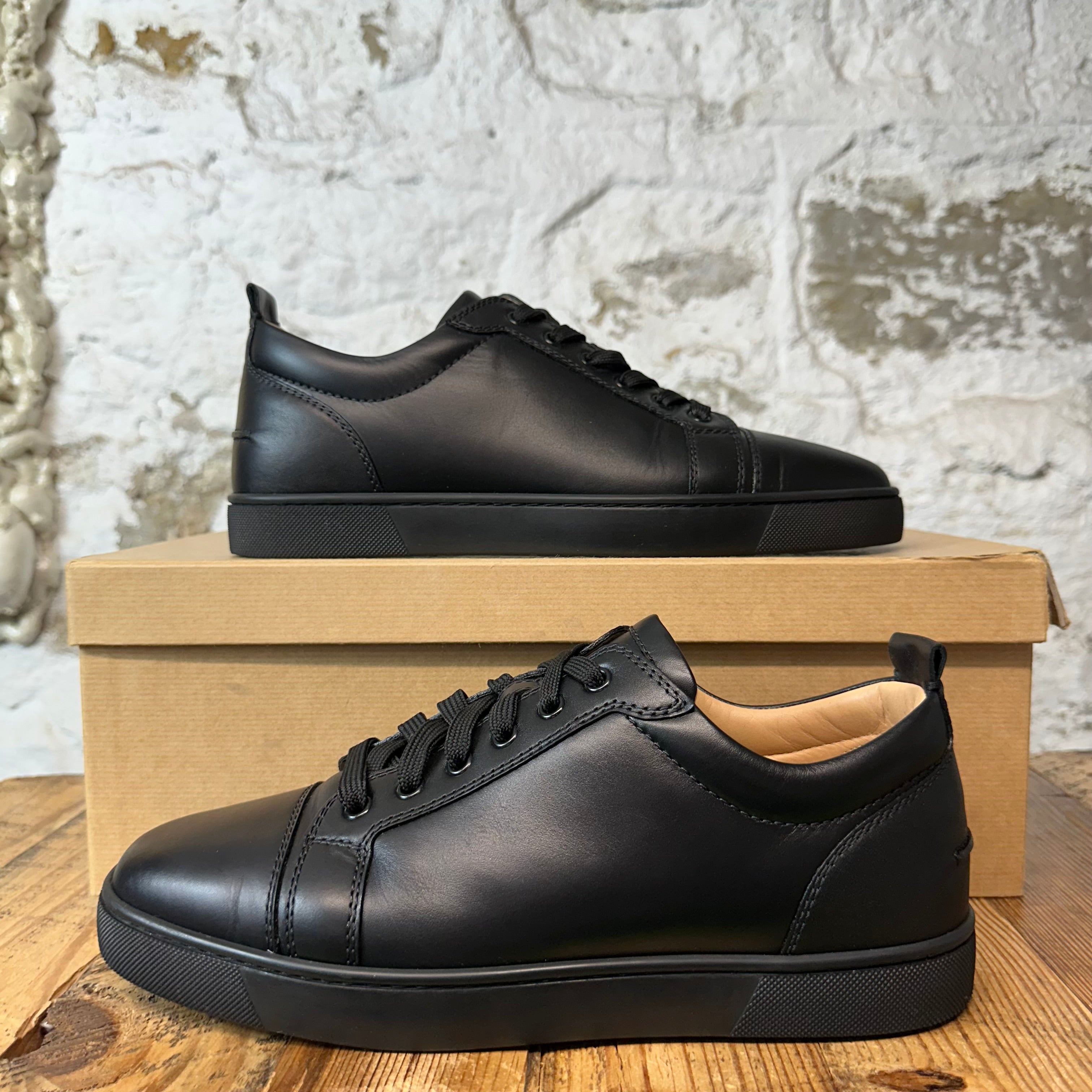 Christian Louboutin Triple Black Leather Sneaker Sz 8.5 (41.5)