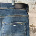 Amiri MX1 Green Plaid Flannel Dark Blue Denim Jeans Sz 36