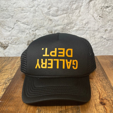 Gallery Dept Black Yellow Trucker Hat DS
