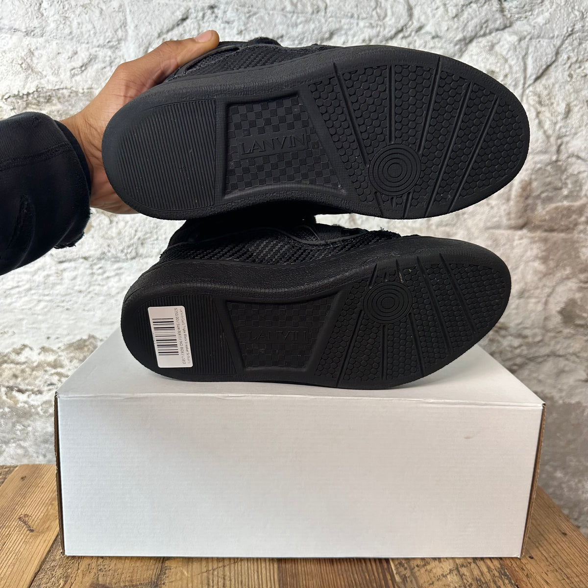 Lanvin Curb Triple Black Sneaker Sz 8 (41)