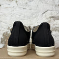 Rick Owens Jumbo Lace Black Canvas Milk Sneaker
