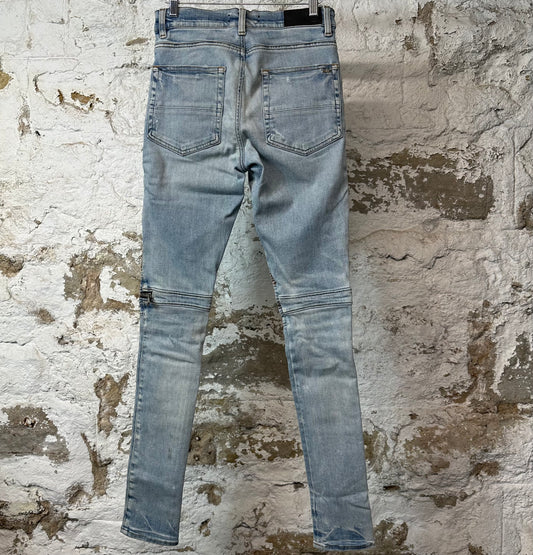 Amiri MX2 Brown Paisley Blue Denim Jeans Sz 29
