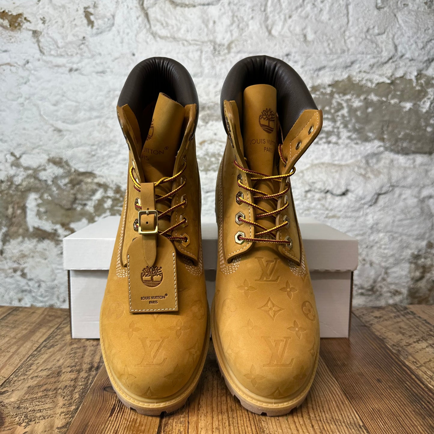 Louis Vuitton Wheat Monogram Timberland Boot Sz 10