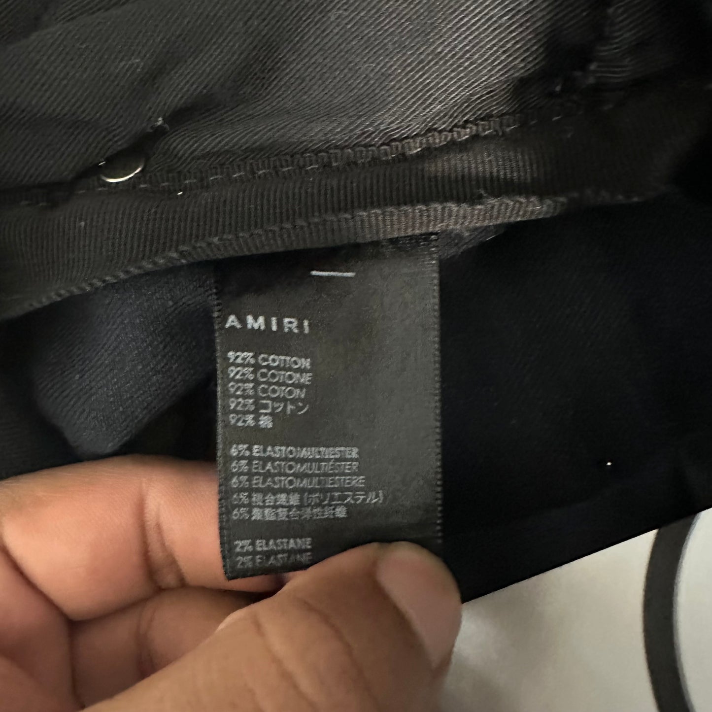 Amiri MX1 Brown Plaid Flannel Black Denim Jeans Sz 29