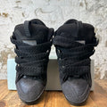 Lanvin Curb Triple Black Glitter Sneaker Sz 12 (45)