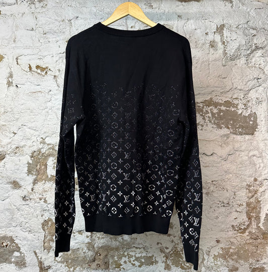 Louis Vuitton Gradient Monogram Crewneck Black Sz XL