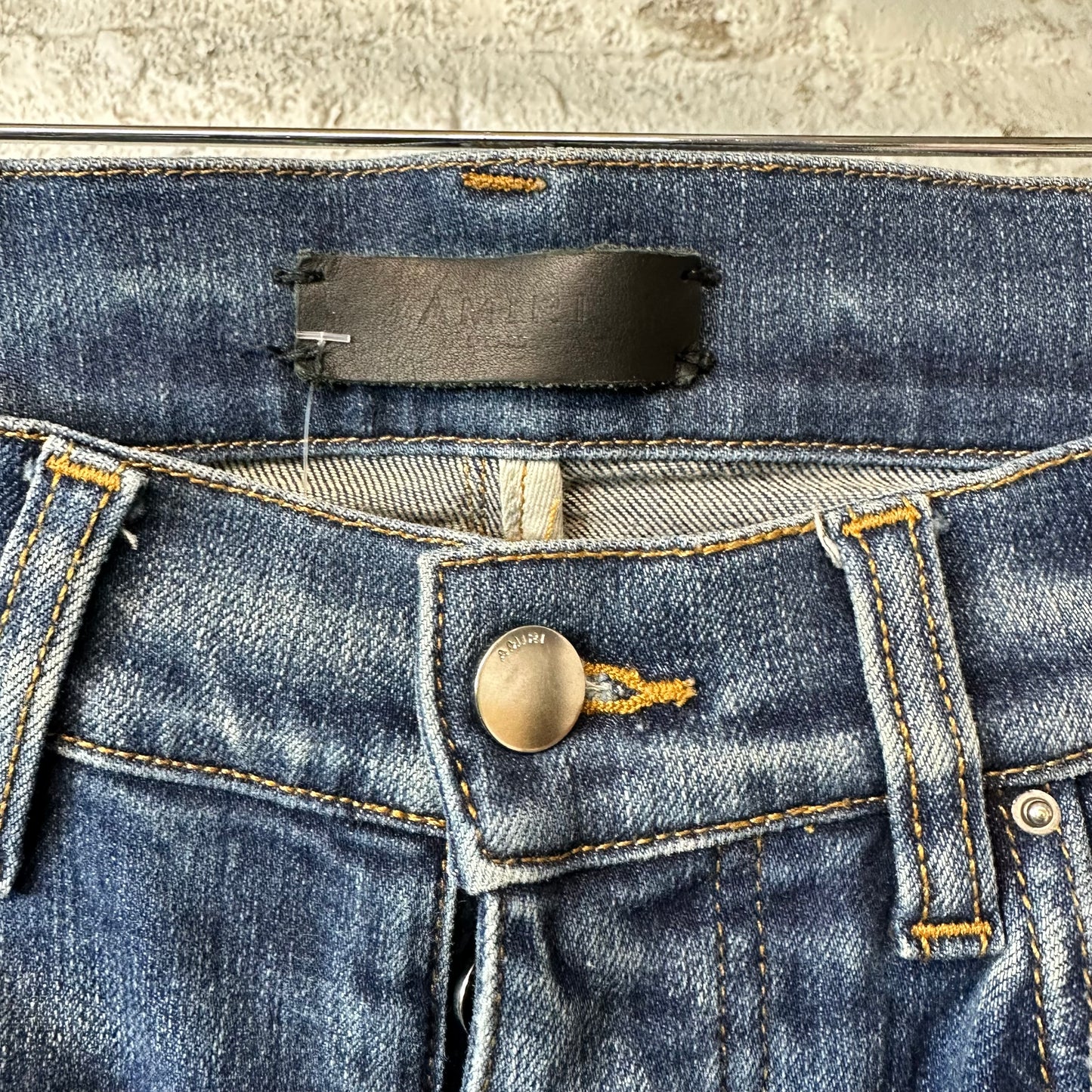 Amiri Paisley Patches Dark Blue Denim Jeans Sz 30