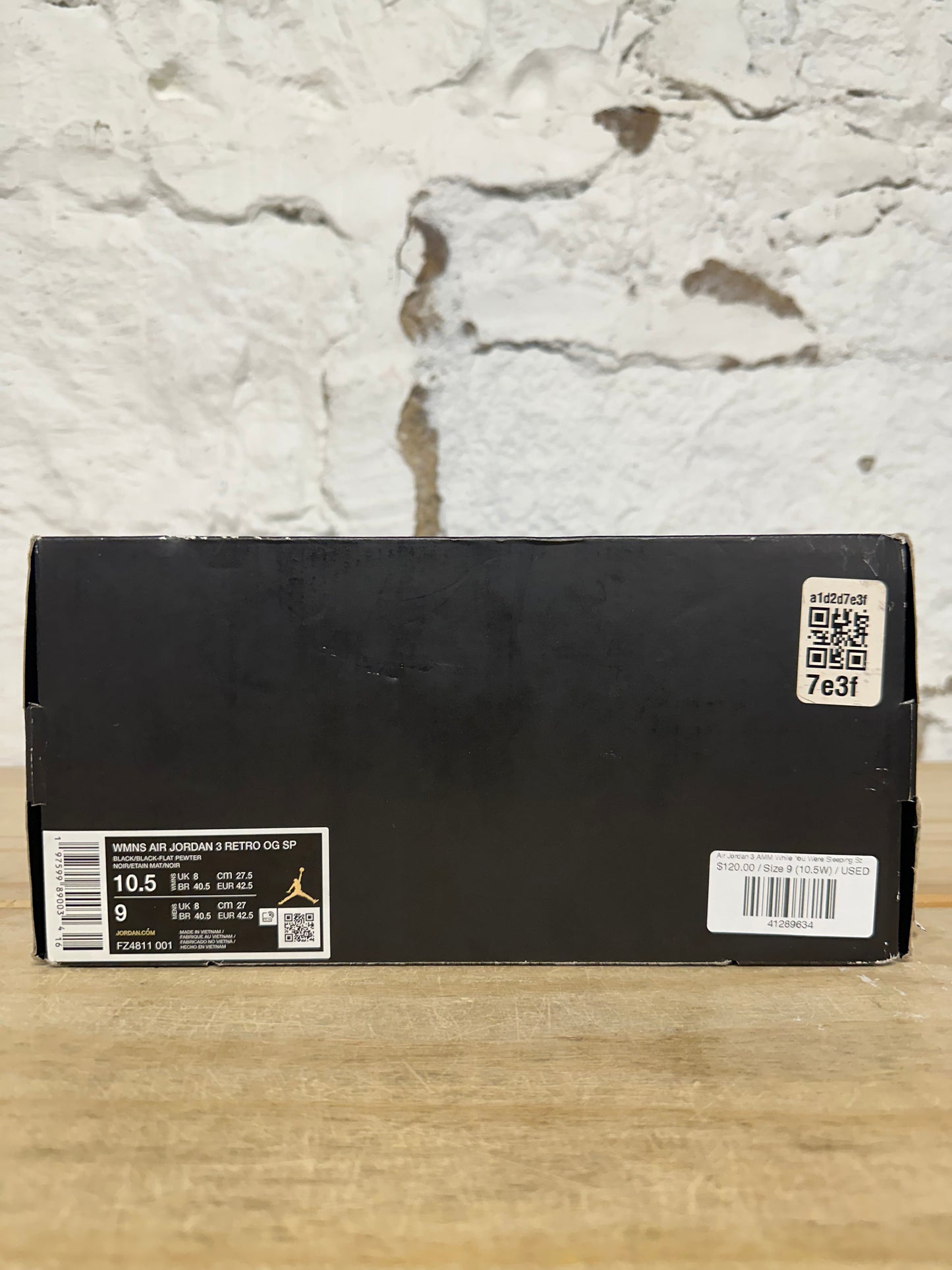 Air Jordan 3 A Ma Maniere While You Were Sleeping Sz 9 (10.5W)