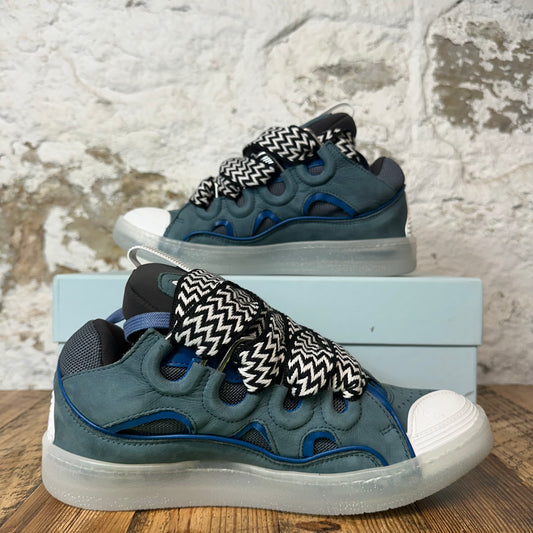 Lanvin Curb Striped Lace Anthracite Sneaker