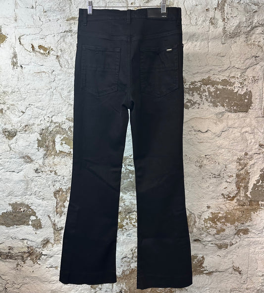 Amiri Plain Black Flare Denim Jeans Sz 32