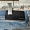 Amiri Heart Patch Blue Denim Jeans Sz 34