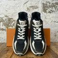 Louis Vuitton Black Brown White Run 55 Sneaker Sz 7 (40)