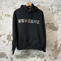 Supreme Patchwork Spell Hoodie Black Sz S