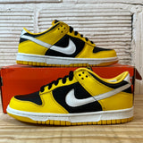 Nike Dunk Low Black White Varsity Maize Sz 4Y