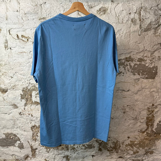 Amiri Yellow LA Spell Blue T-shirt Sz M