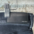 Amiri Paint Drip Spell Black Denim Jeans Sz 36