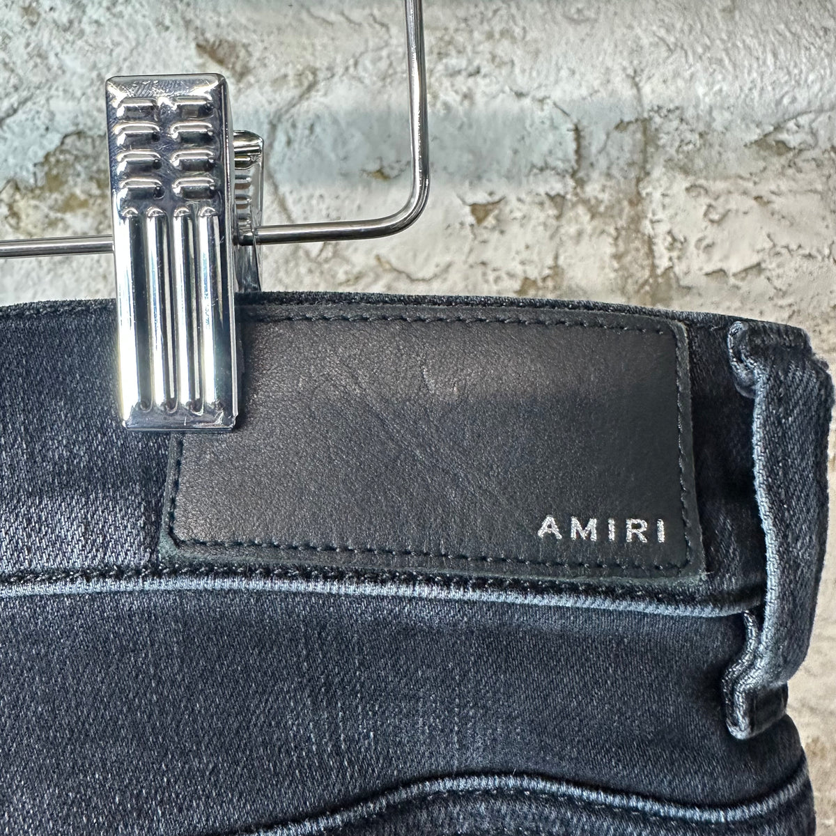 Amiri Paint Drip Spell Black Denim Jeans Sz 36