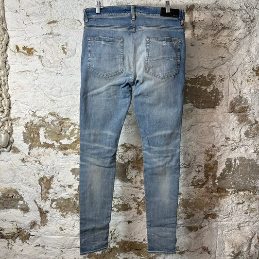 Amiri MX1 Blue Tie Dye Blue Denim Jeans Sz 32