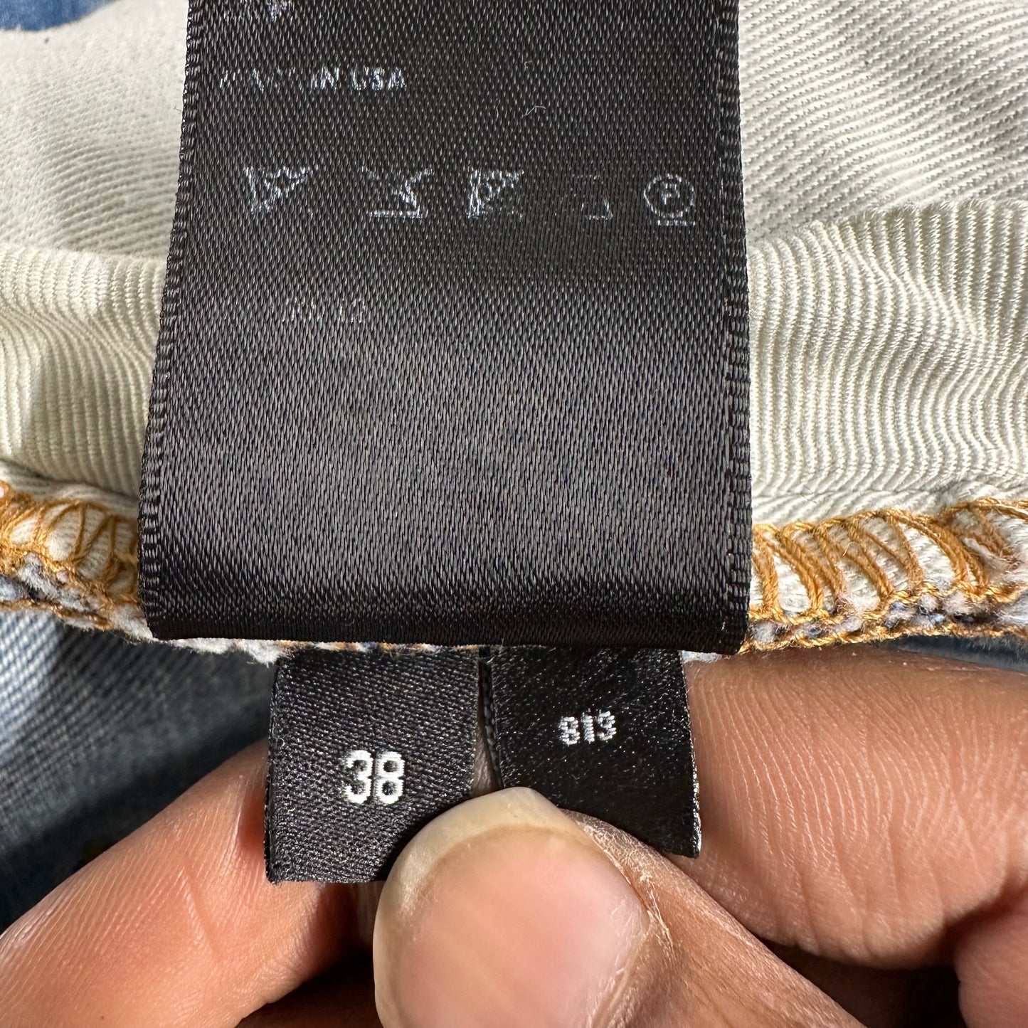 Amiri Plain Blue Denim Jeans Sz 38