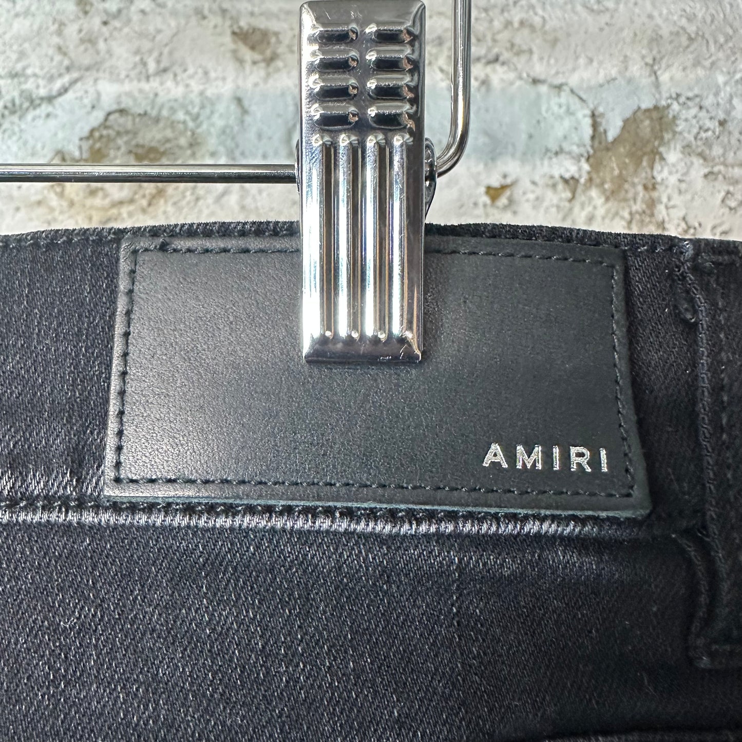 Amiri MX1 Camo Spell Black Denim Jeans Sz 36